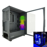 New AZZA Bundle Celesta CSAZ-340F ARGB Mid Tower ATX Case w/ SHARK ATX-1000-LED 1000W BLUE LED PSU