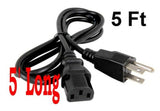 Lot of 10: NEW 3-Prong 5FT IEC AC US Standard Power Cord