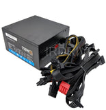 Lot 8pcs: PowerSpec 750W 80plus Bronze 2x PCIE Modular Cable ATX PC Power Supply