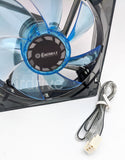 4-Pack: NEW Enermax 90mm x 25mm Blue LED 3-pin 12V PC Case Cooling Fan + Screws