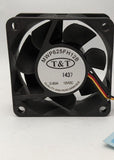 2-Pack: T&T MWP625FH12B 60mm 7000 RPM Dual Ball Bearing DC 12V Server/Mining Rig Cooling Case Fan