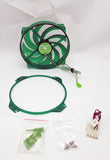 NEW Evercool Ever Green 135mm/140mm PC Case Cooling Fan Convert-to 120mm EGF-N12