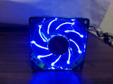 New LOT 2:Enermax 80mm x 25mm Blue 9x LED Smart Case Fan 3pin w/ Thermal Control