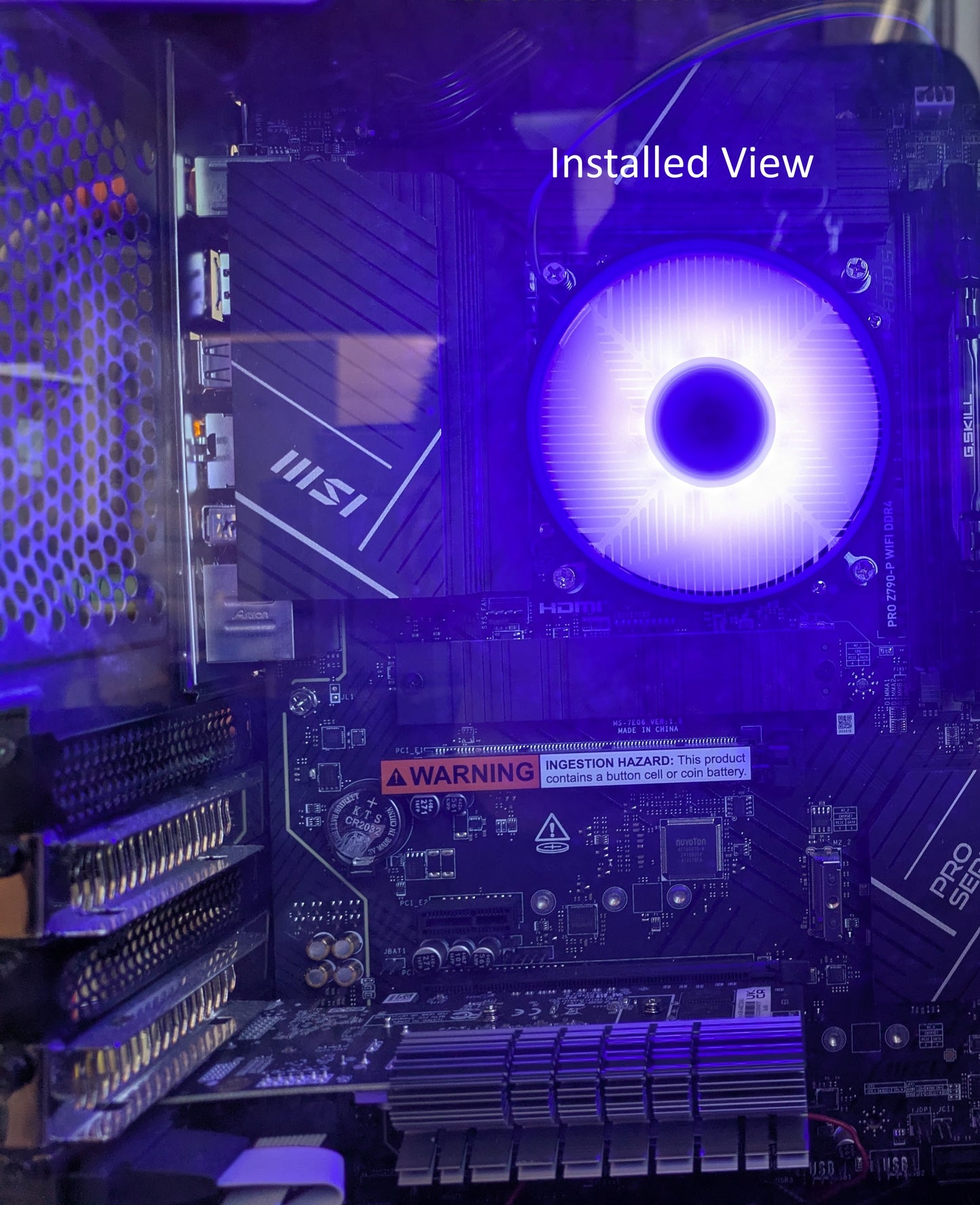 HIGH POWER® Low Profile Blue LED Intel Socket LGA1700 for i7/i5/i3/i9 CPU Cooler