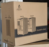 New AZZA Bundle Celesta CSAZ-340F ARGB Mid Tower ATX Case w/ SHARK ATX-1000-LED 1000W BLUE LED PSU