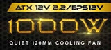 SHARK 1000W 80+ LED Fan Quad PCIe Gaming PC ATX 12V 8-SATA Power Supply, UL CORD