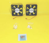Qty 2: Jamicon 120mm Dual-Ball-Bearing Cooling Fan Kit for Open Air/ PC/ Server Case JF1225B1HA