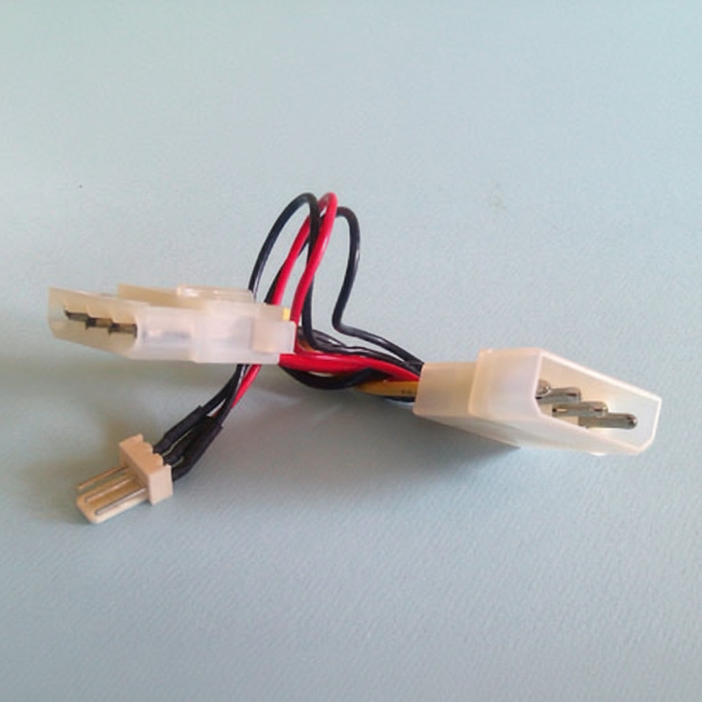 Molex 4-pin Peripheral Power Connector to 3-pin 12V Fan Socket Converter/Adapter