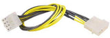 Molex Peripheral Power Connector to 8pin 12V,4pin ATX Motherboard Adapter Cable