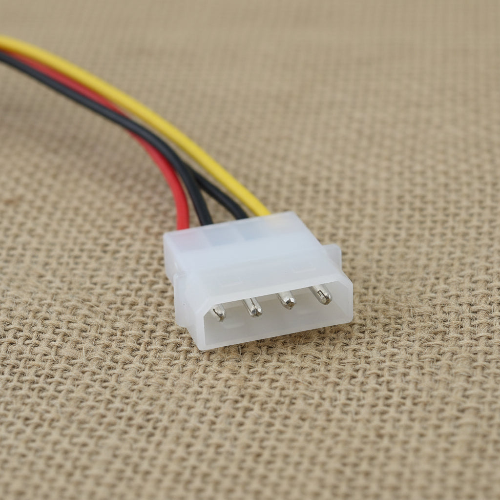 Molex Peripheral Power Connector to Dual Right-Angle SATA (Serial ATA) Power Adapter Cable