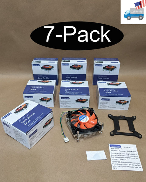 Lot 7: NEW HIGH POWER® LGA-115x-mITX 1U Low-Profile Quiet 80mm CPU Cooling Fan i5 i7