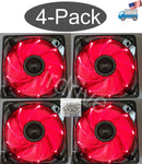 4-pack: NEW Enermax Twister 80mm x 25mm RED LED 3-pin 12V Case Cooling Fan