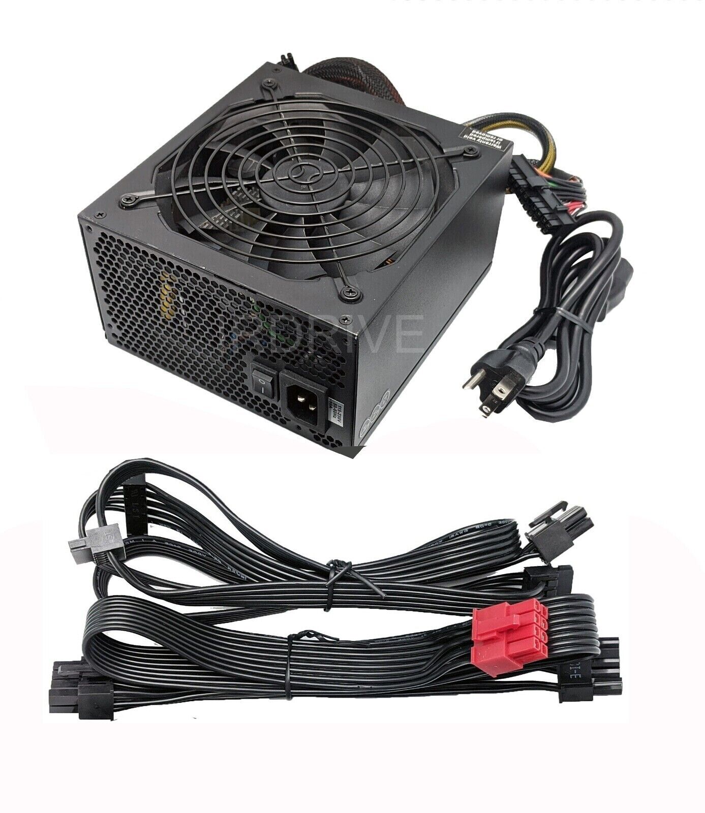 Lot 4pcs: PowerSpec 650W 80plus Bronze 2x PCIE Modular Cable ATX PC Power Supply