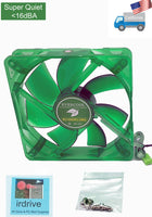2-Pack: NEW Evercool Ever Green Quiet 16dBA Ever Green 120mm x 25mm 3pin PC Case Cooling Fan EGF-12