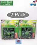 2-Pack: NEW Evercool Ever Green Quiet 16dBA Ever Green 120mm x 25mm 3pin PC Case Cooling Fan EGF-12