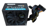 Lot 4pcs: PowerSpec 750W 80plus Bronze 2x PCIE Modular Cable ATX PC Power Supply