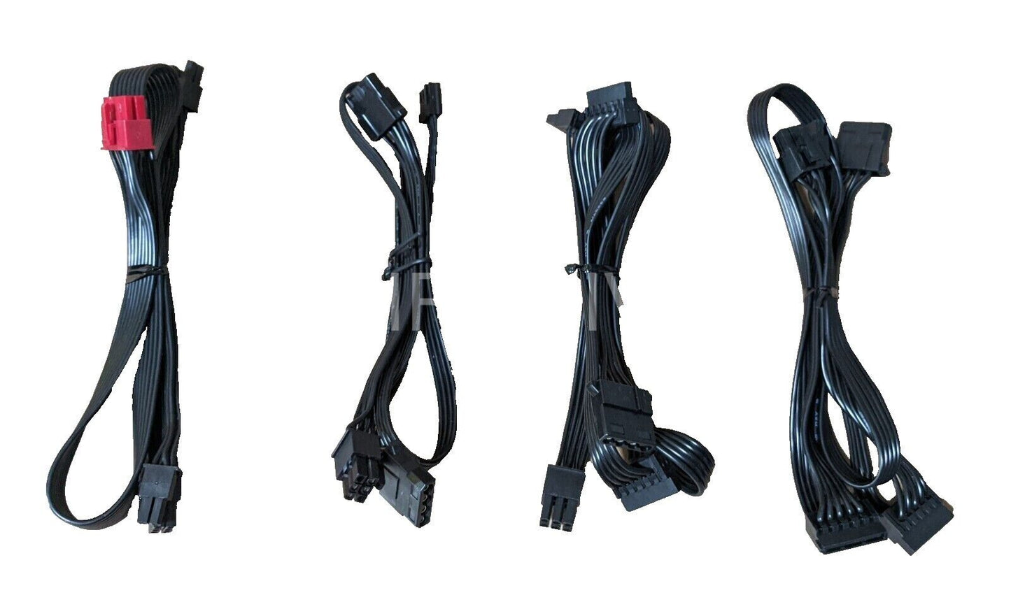Lot 8pcs: PowerSpec 750W 80plus Bronze 2x PCIE Modular Cable ATX PC Power Supply