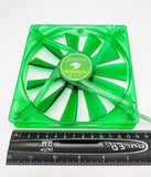 2pack: NEW Evercool Quiet 16dBA Ever Green 140mm 3pin PC Case Cooling Fan EGF-14