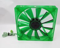 2pack: NEW Evercool Quiet 16dBA Ever Green 140mm 3pin PC Case Cooling Fan EGF-14