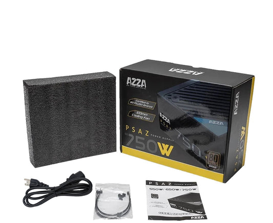NEW AZZA Gaming 750W 80+ Bronze 120mm Fan ATX PC Power Supply PSAZ-750W