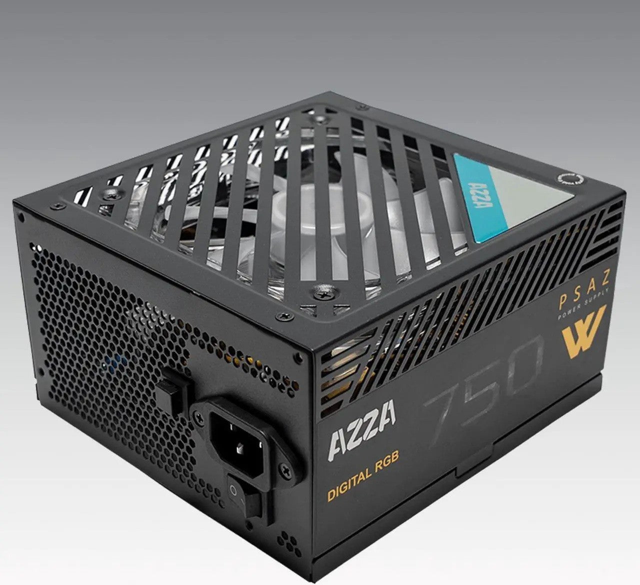 NEW AZZA Digital RGB LED Fan 750W 80+ ATX/EPS Gaming PC Power Supply PSAZ-750W