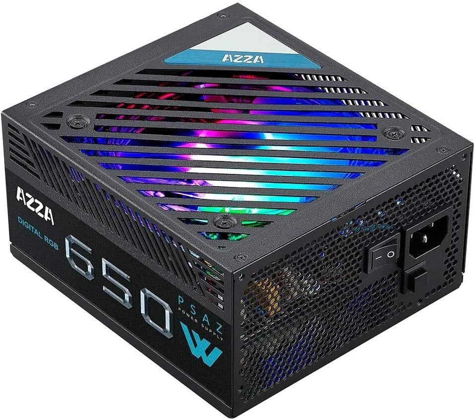 NEW AZZA 650W 80plus Bronze 120mm Digital RGB Fan PC Power Supply  PSAZ-650W (ARGB)