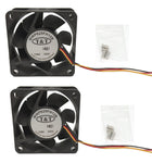 2-Pack: T&T MWP625FH12B 60mm 7000 RPM Dual Ball Bearing DC 12V Server/Mining Rig Cooling Case Fan