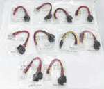 Lot 10: Lead Free 8inch 4pin Molex PC Power Connector-2x SATA HDD Adapter YCable