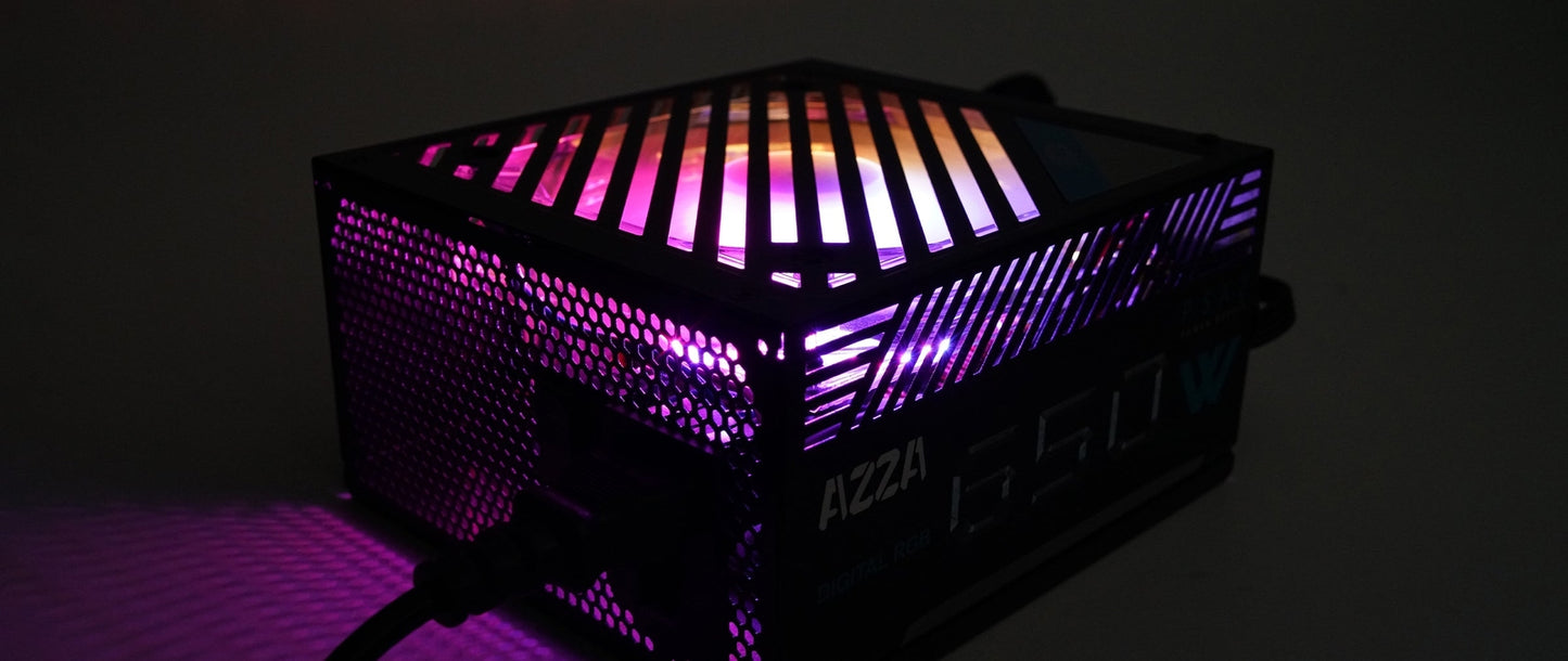 NEW AZZA 650W 80plus Bronze 120mm Digital RGB Fan PC Power Supply  PSAZ-650W (ARGB)