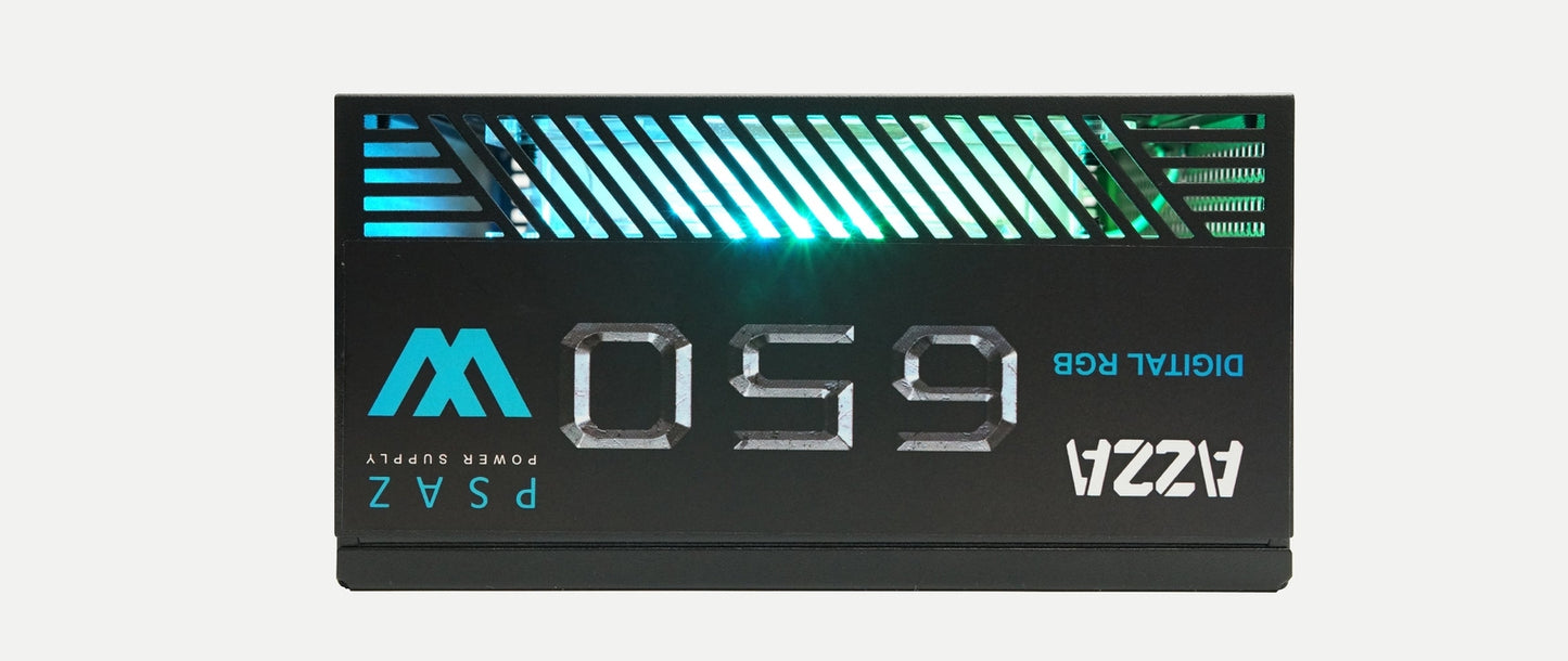 NEW AZZA 650W 80plus Bronze 120mm Digital RGB Fan PC Power Supply  PSAZ-650W (ARGB)
