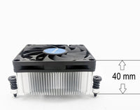 HIGH POWER® BlackAM4 Super Low Profile 40mm Height 2U/4U/Mini ITX AMD Ryzen Socket AM4/AM5 CPU Cooler with Dual Ball Bearing PWM Cooling Fan