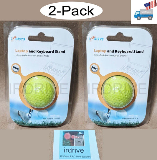 2-pack: NEW Logisys Lime Golf Ball Shape Anti-slip Notebook, Cell, Keyboard Stand ST01LM