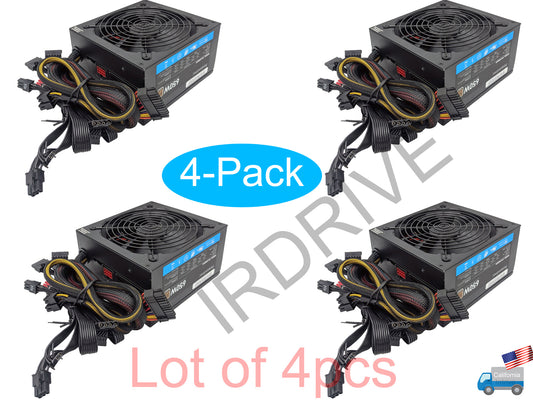 Lot 4pcs: PowerSpec 650W 80plus Bronze 2x PCIE Modular Cable ATX PC Power Supply