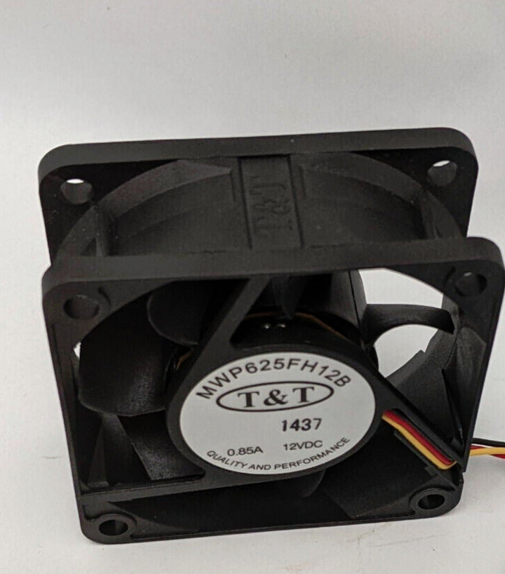 2-Pack: T&T MWP625FH12B 60mm 7000 RPM Dual Ball Bearing DC 12V Server Cooling Case Fan