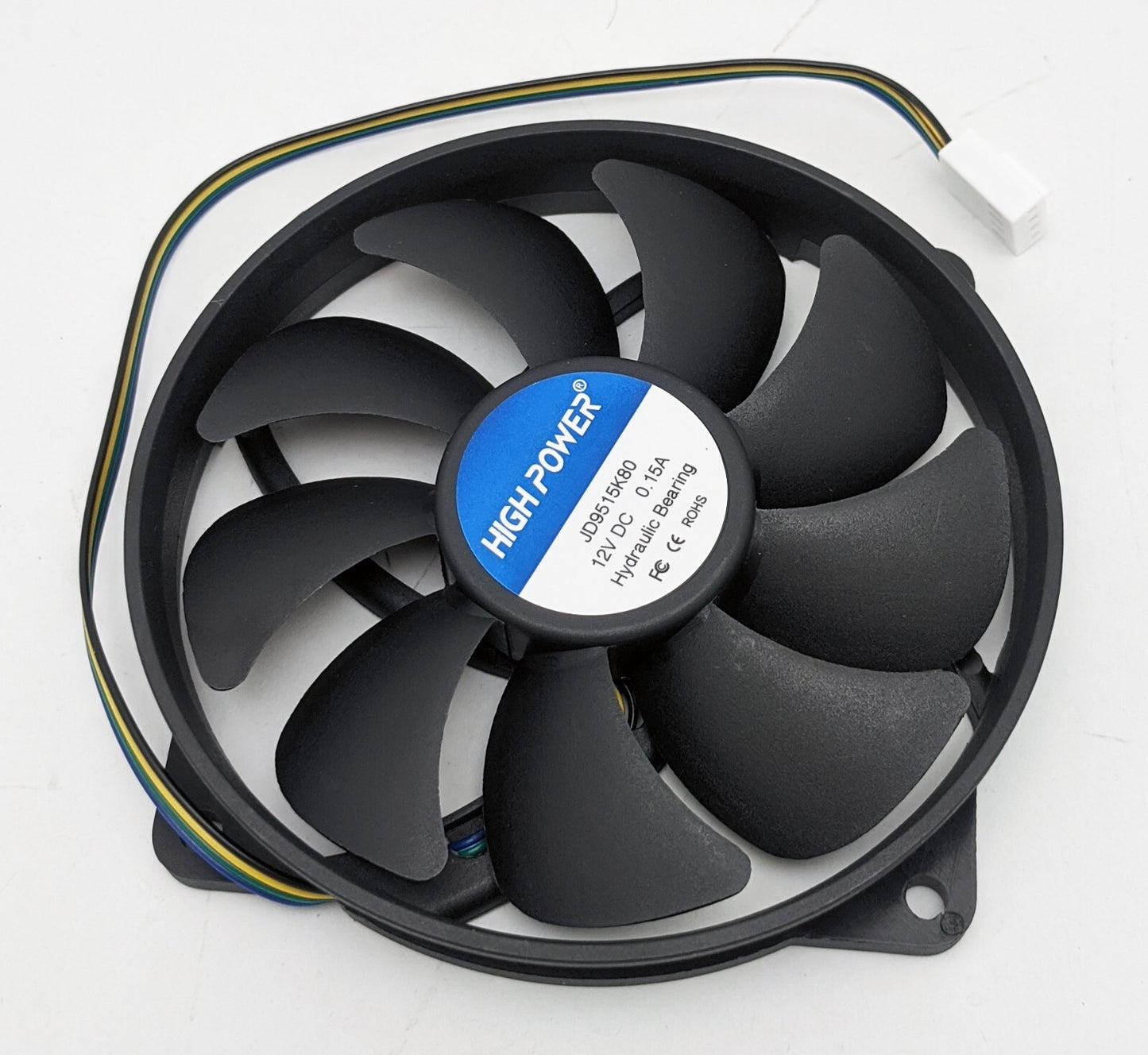 5-Pack: NEW HIGH POWER® Low-Profile 95mm x 15mm Replacement 4-pin PWM CPU Cooling Fan on 80-mm Frame Model: JD9515K80