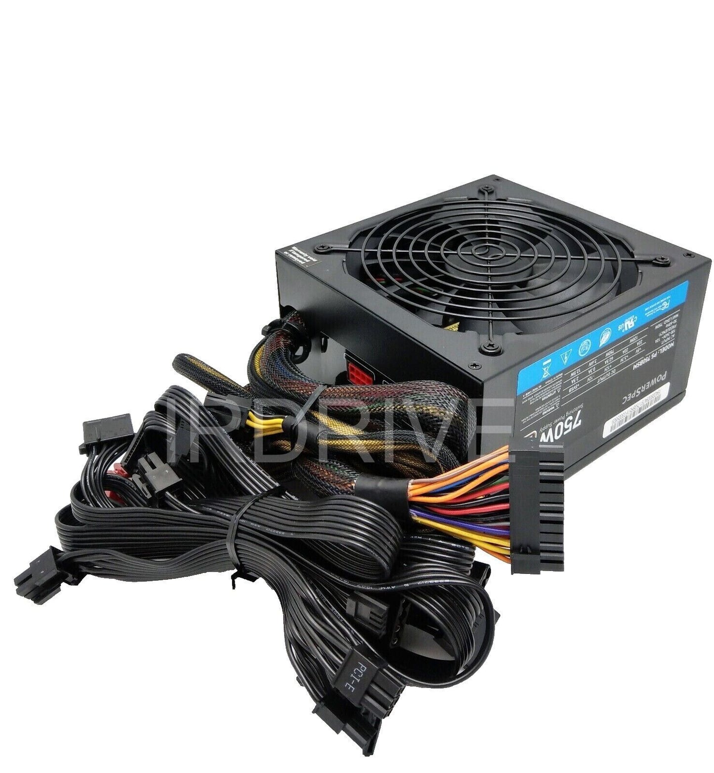 Lot 8pcs: PowerSpec 750W 80plus Bronze 2x PCIE Modular Cable ATX PC Power Supply
