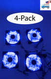 4-Pack: NEW Enermax 90mm x 25mm Blue LED 3-pin 12V PC Case Cooling Fan + Screws
