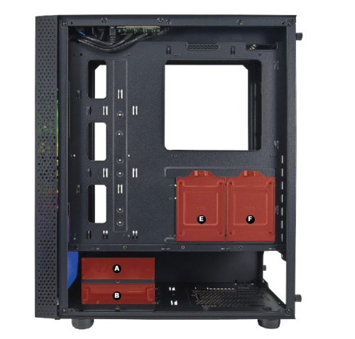 New AZZA Bundle Celesta CSAZ-340F ARGB Mid Tower ATX Case w/ SHARK ATX-1000-LED 1000W BLUE LED PSU
