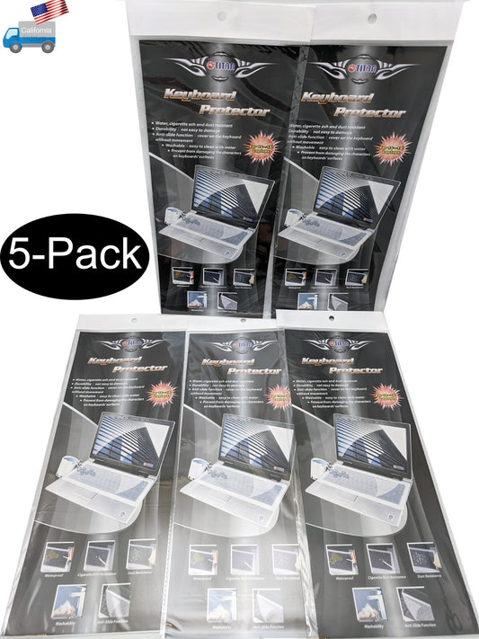 5-pack: NEW Titan TTN-ST01 Sleek Keyboard Protector Cover Pad for 16" to 18" Notebook/Laptop Computer PC