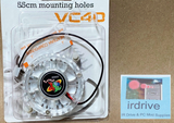 NEW Logisys VC40 40mm 2pin VGA Card Cooler fan w/ 55mm Mounting Holes + Paste