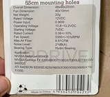 NEW Logisys VC40 40mm 2pin VGA Card Cooler fan w/ 55mm Mounting Holes + Paste