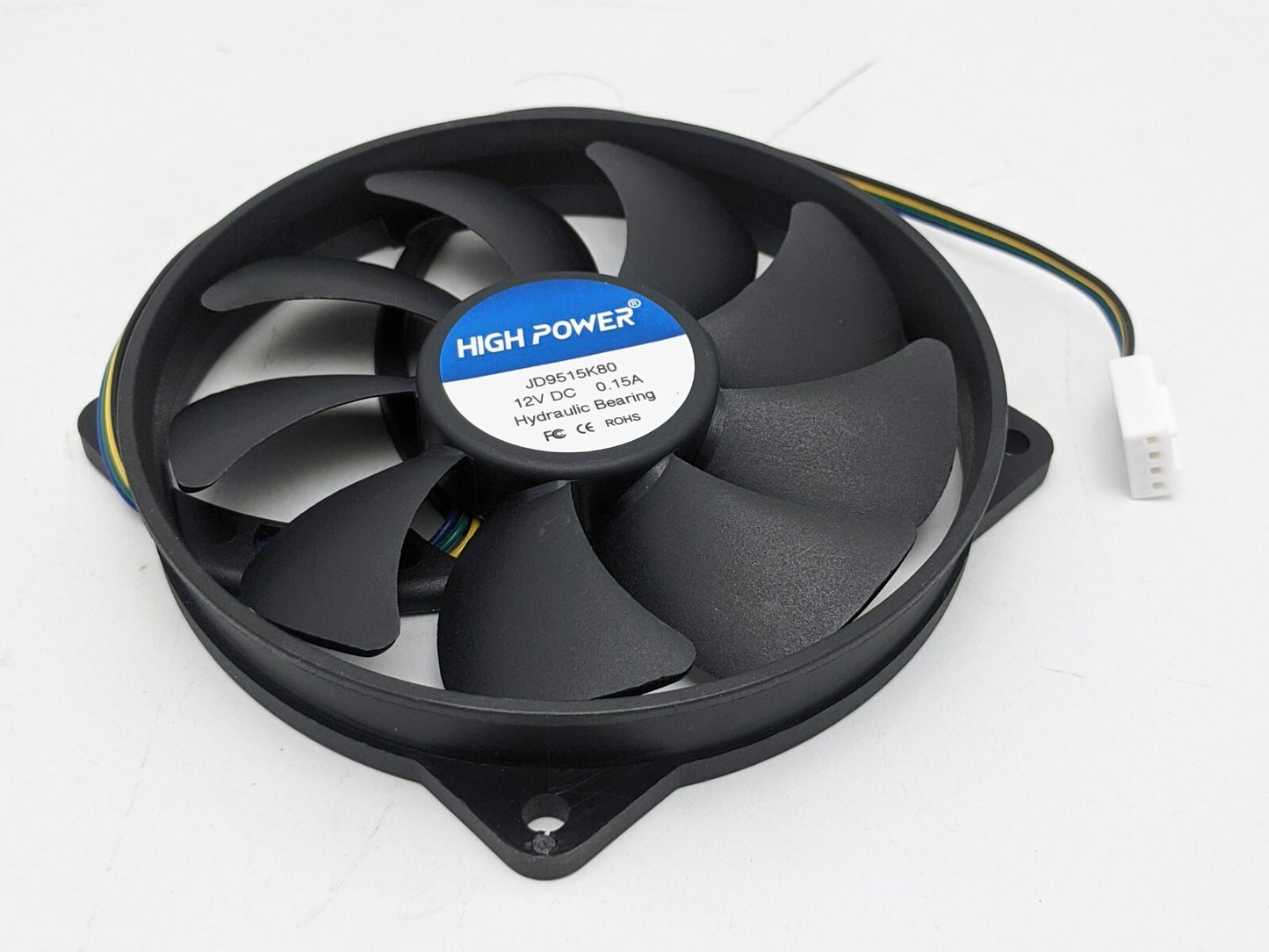 5-Pack: NEW HIGH POWER® Low-Profile 95mm x 15mm Replacement 4-pin PWM CPU Cooling Fan on 80-mm Frame Model: JD9515K80