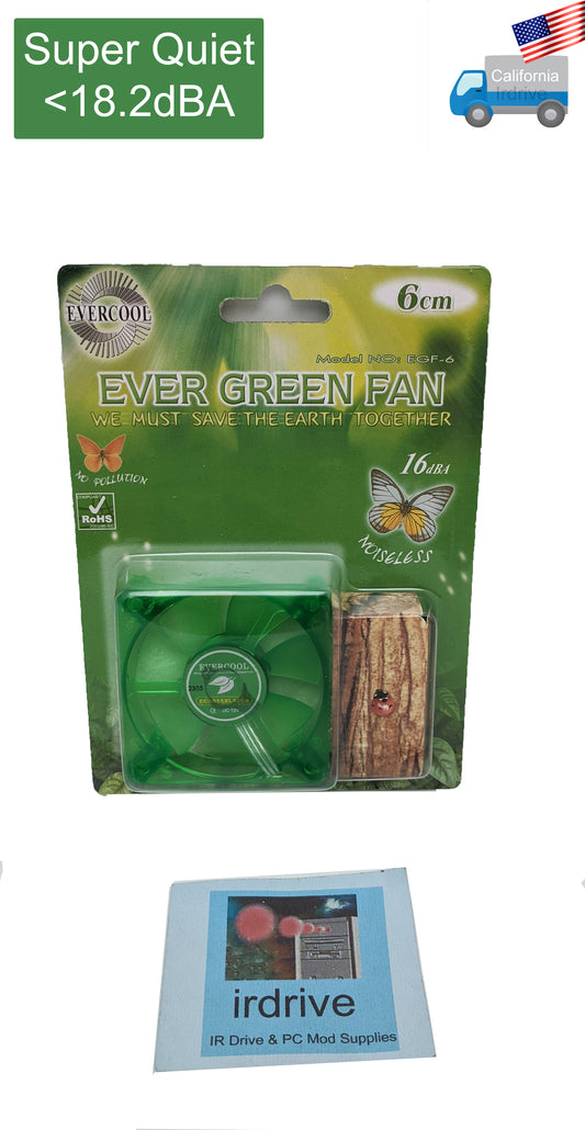 NEW Evercool EverGreen Quiet 18.2dBA 60mm x 15mm 3pin PC Case Cooler Fan EGF-6
