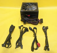 Lot 4pcs: PowerSpec 650W RGB LED Fan 80+ Bronze 2x PCIE SemiModular Power Supply