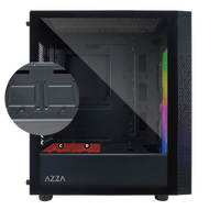 New AZZA Bundle Celesta CSAZ-340F ARGB Mid Tower ATX Case w/ SHARK ATX-1000-LED 1000W BLUE LED PSU