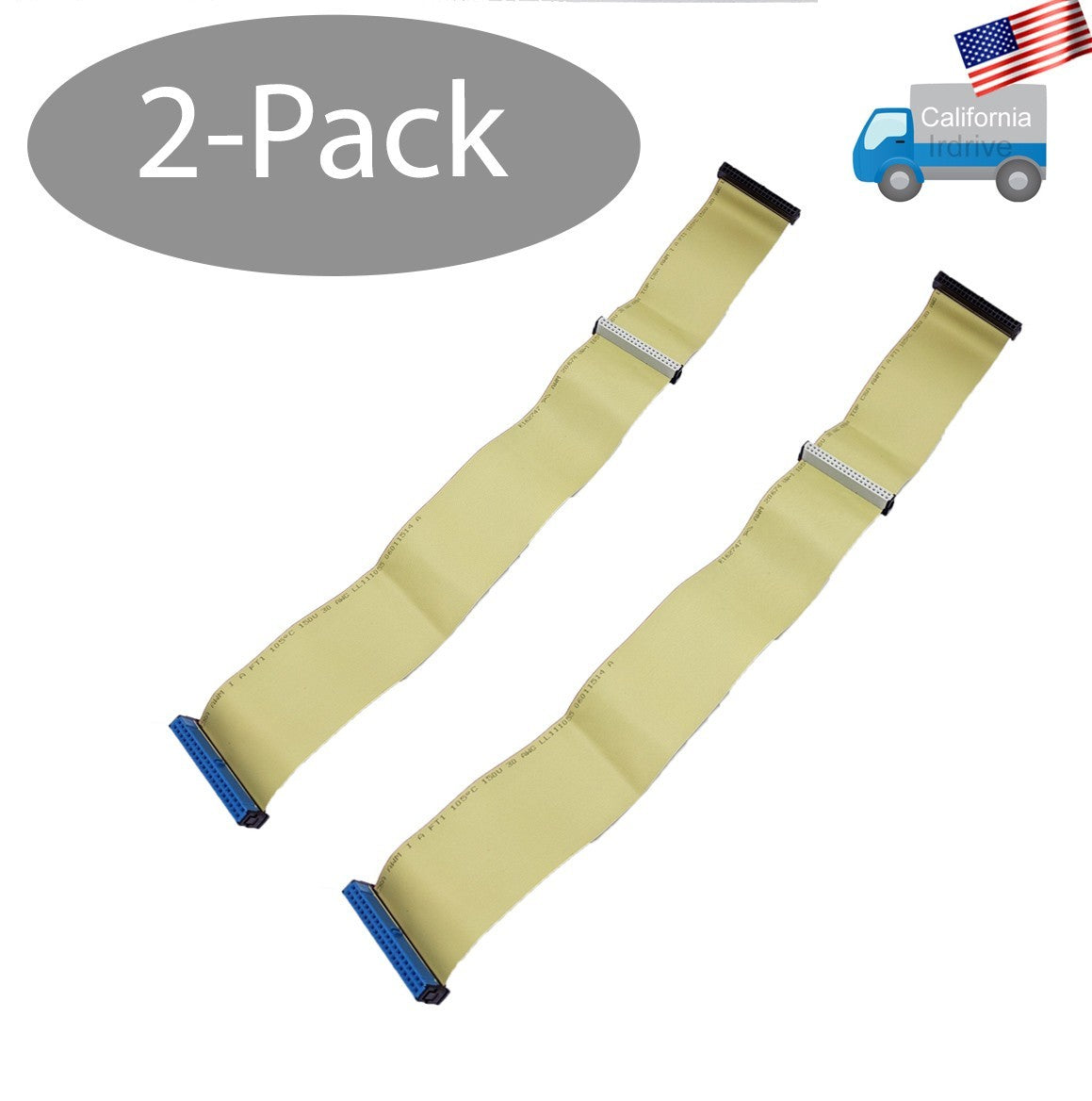 2-Pack: 37" Long IDE Ribbon 40-pin 80Wire Data Cables for Original XBOX/PC System
