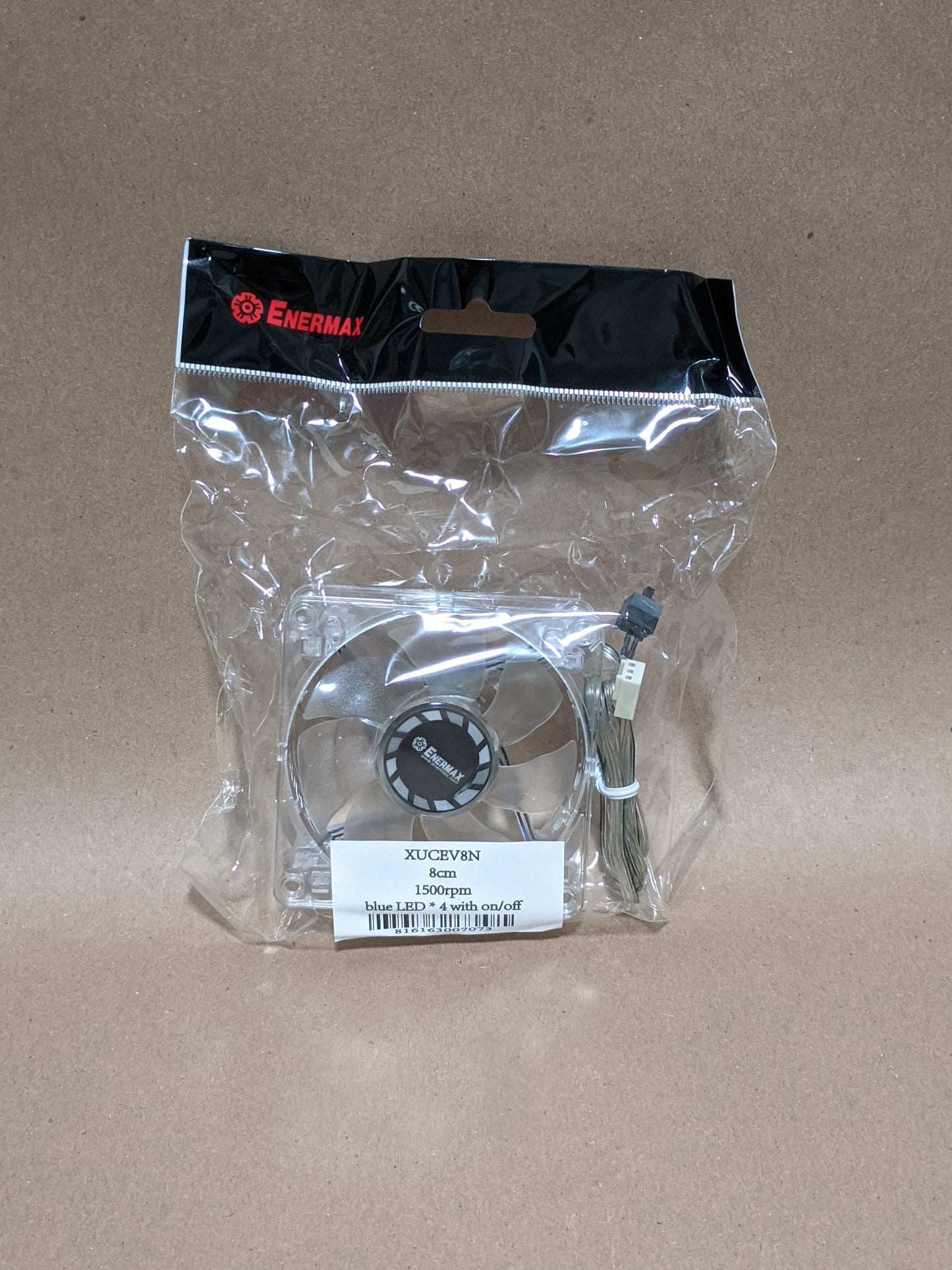 12-pack: NEW Enermax Twister 80mm Blue LED 3pin 12V ON/OFF Switch Case Cooling Fan
