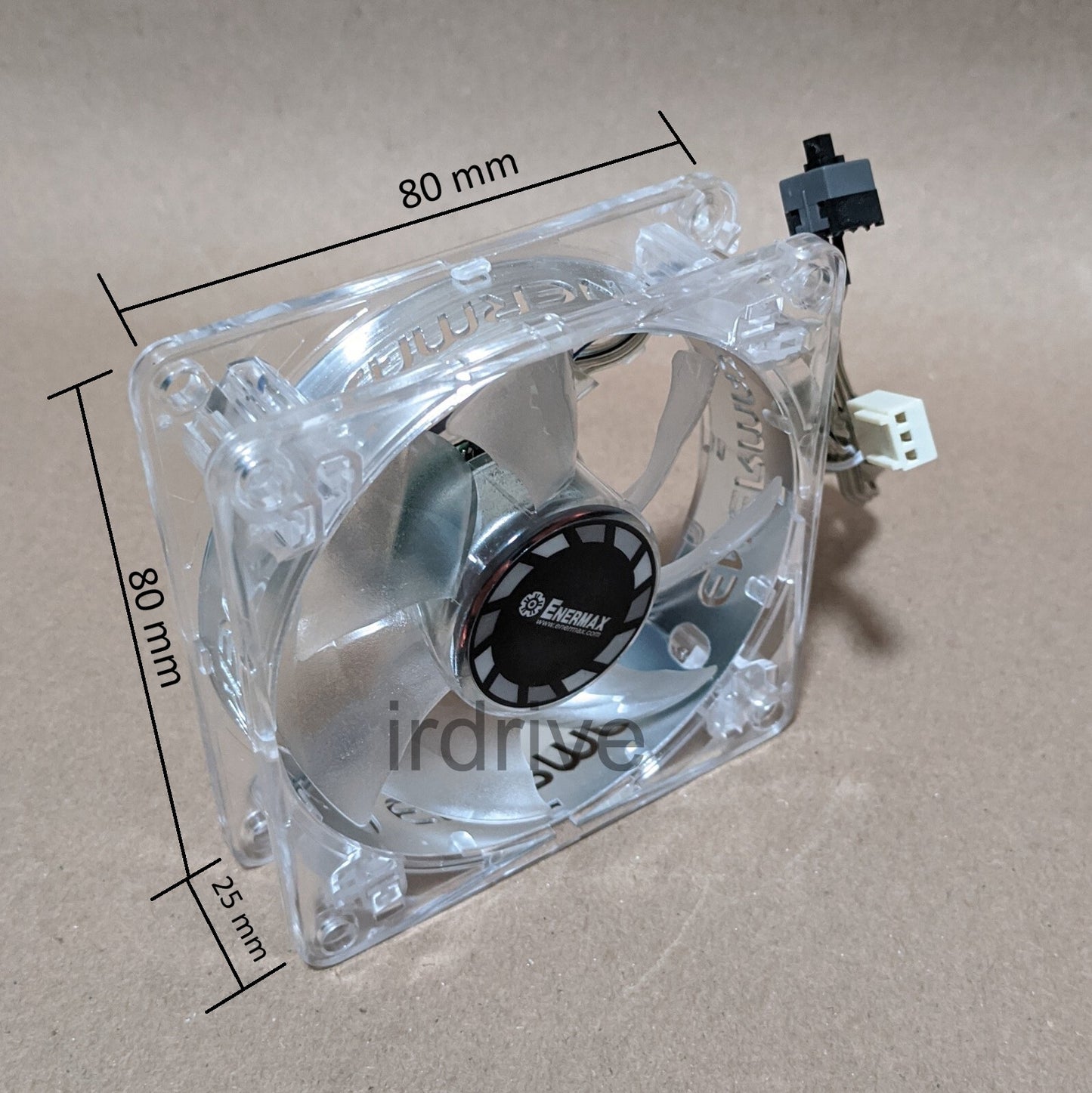 12-pack: NEW Enermax Twister 80mm Blue LED 3pin 12V ON/OFF Switch Case Cooling Fan