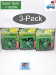 3-pack: NEW Evercool Ever Green Quiet 16dBA 90mm 3pin PC Case Cooling Fan EGF-9