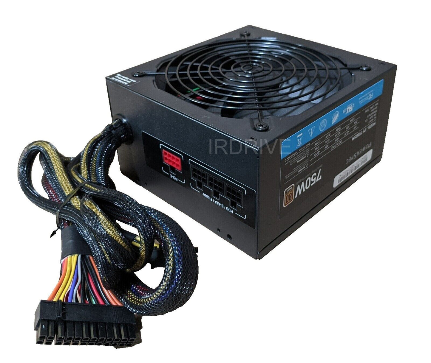 Lot 8pcs: PowerSpec 750W 80plus Bronze 2x PCIE Modular Cable ATX PC Power Supply